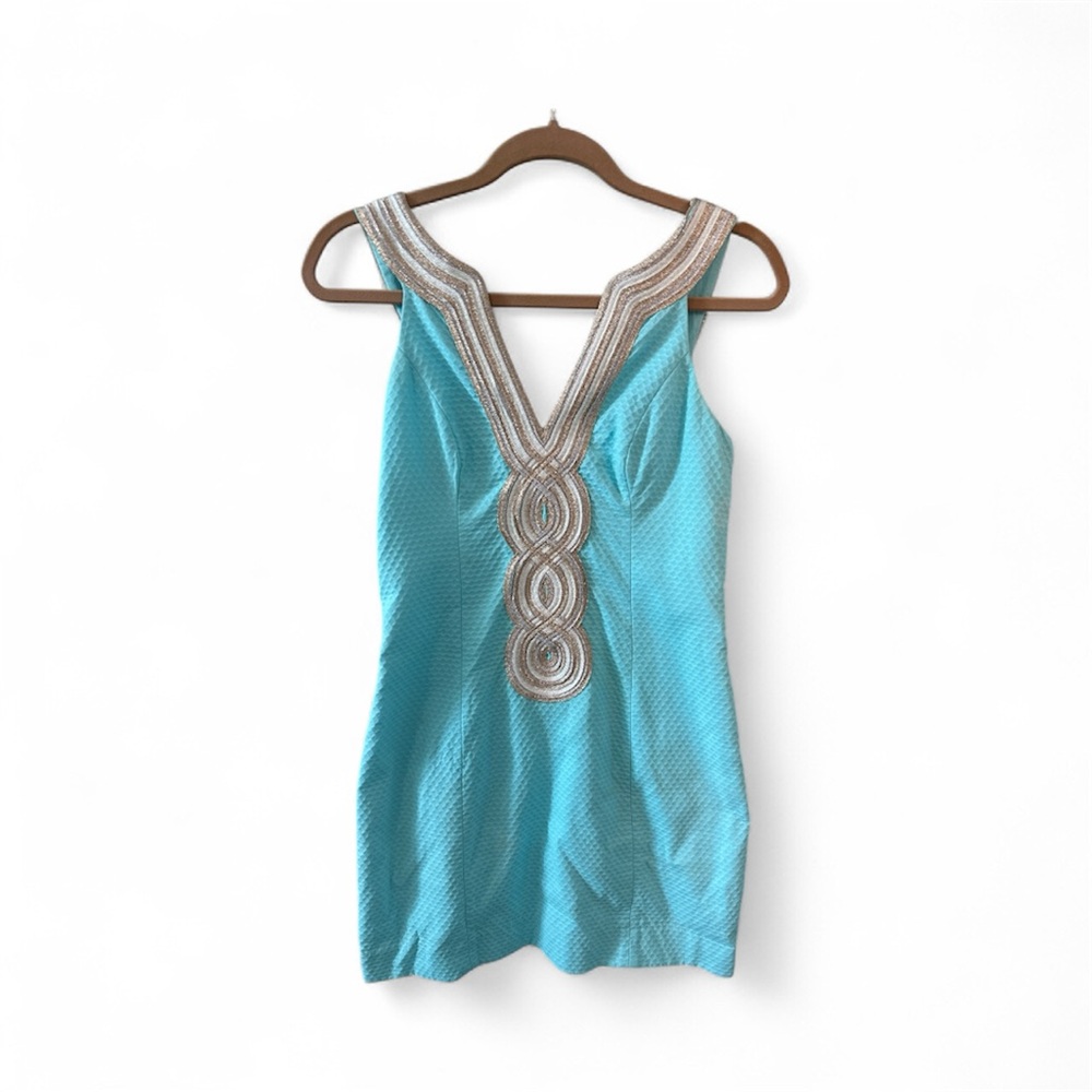 Lilly Pulitzer Turquoise Dress with Silver Accents
